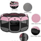 A4Pet Puppy Playpen Indoor, 39.5” Portable Pet Playpen with Bowl, Suitable for Puppies, Kittens, and Small Animals, Removable Zipper & Mesh Panel(16”W × 10”H)
