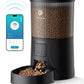 Automatic Cat Feeder WiFi- 5Ghz Cat Food Dispenser with APP Remote Control- Auto Pet Feeder for Small Dog Indoor- Easy to Set Up and Clean- Dual Power with Desiccant Bag Keep Fresh