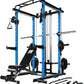 RitFit Power Cage with Optional LAT PullDown/Cable Crossover, 1000LB Squat Rack for Home & Garage Gym, with Weight Storage Rack and More Training Attachments, ASTM-Certified