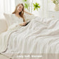 Cozy Bliss Faux Fur Throw Blanket for Couch, Cozy Soft Plush Thick Winter Blanket for Sofa Bedroom Living Room, 50 * 60 Inches Beige