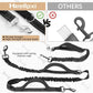 Hands-Free Dog Leash With Pouch, Waist Attachment for Walking Two Dogs, Reflective Stitching, Dual Handle, Bungee Retractable Running for Medium to Large Dogs Black