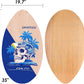 seething 35 Inch Skimboard with High Gloss Coat Wood Skim Board for Beginners,Kids, Teenagers, Adults and All Skimming