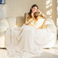 NEXHOME PRO Super Soft Blanket for Women, Cozy Blanket Warm Reversible Knit Lightweight Throws for Couch, Sofa Bed, Picnic, Heather Ivory, 50 x 60 inches