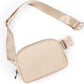ODODOS Unisex Mini Belt Bag with Adjustable Strap Small Fanny Pack for Workout Running Traveling Hiking, Irish Cream