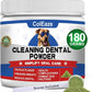 Dog Teeth Cleaning Powder 180G - Dog Dental Powder and Breath Freshener, Dogs Dental Care Supplies, Bad Breath & Tartar Remover for Dogs - Pet Dental Cleaner for All Breeds & Sizes - 60 Day Supply