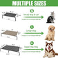 Simple Trending Raised Dog Bed for Extra Large Dogs, Waterproof XL Dog Cot, Outdoor Elevated Pet Bed, 60.25" x 37.25", Black