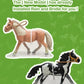 Horse Stable Playset, Horse Gifts for Girls and Boys with 3 Horses and 2 Riders, Horse Toys Set Farm Animals Toys for Kids 3 4 5 6 7 8+ (New Model), Green