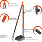 Niubya Pooper Scooper for Dogs, Metal Poop Scooper Tray and Rake Set with Adjustable Long Handle, Dog Pooper Scooper for Pet Waste Removal