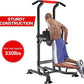 Power Tower Height Adjustable 59”-90” Dip Station Pull Up Bar Multi-Function for Home Gym Fitness Workout Exercise Equipment Strength Training