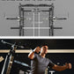 Eonfit E3 Smith Machine with 360°Rotating Arm for Home Gym Equipment, Multi-Function Power Cage Squat Rack with Cable Crossover LAT Pulldown Pulley System All in One