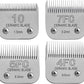 Size10/ 7FC/5FC/4FC Detachable Pet Dog Clipper Blades, Compatible with Most Oster A5, KM Series Clippers,Made of Ceramic Blade & Stainless Steel Blade 5PACK