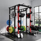 RitFit Smith Machine Power Cage with LAT Pulldown & Cable Crossover, All-in-One Power Rack Home Gym System with Leg Press Attachment & Accessories