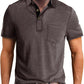 Men's Casual Polo Shirts Classic Button Basic Short Sleeve Shirt Solid Color Cotton Tees Golf Stylish Tops