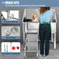 38" Pet Dog Bathing Station W/Ramp, Professional Stainless Steel Dog Grooming Tub W/Floor Grate, Faucet, Dog Bathtub for Large,Medium, Small Pets, Washing Sink for Home,L-RAMP