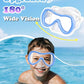Aegend Kids Swim Mask Goggles, Tempered Glass 180° HD Wide View with Nose Cover