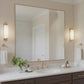30x36 Inch Brass Bathroom Mirror for Wall, Aluminum Frame Rectangle Rectangular Vanity Mirror, Modern Large for Bedroom, Living Room, Horizontal or Vertical