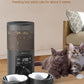 Automatic Cat Feeders - 6L Cat Food Dispenser with Double Bowls, Programmable Timed Feeder for Up to 6 Meals per Day with 10S Voice Recorder, Supports Dual Power Supply