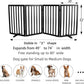 ZJSF Freestanding Indoor Dog Gate for House Foldable Wood Puppy Gate for Doorways Pet Gate for Stairs Extra Wide Pet Fence, Black, 32" Height 4 Panels