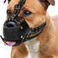 Dog Muzzle, Leather Basket Soft Muzzles Medium Large Breeds, Pitbull Dog Muzzle Amstaff Staffordshire Terrier, German Shepherd Dalmatian Doberman Adjustable (XL)