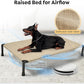 Veehoo Heavy Duty Elevated Dog Bed - Raised Bed with Washable & Breathable Teslin Mesh, Non-Slip Silicon Feet, Cooling Dog Cot, Indoor/Outdoor Use, 41" x 27", Beige Coffee
