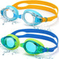Aegend 2 Pack Kids Goggles, Swimming Goggles for Kids Age 4-16 Boys and Girls Youth, Anti-Fog Waterproof Anti-UV Pool Goggles
