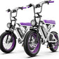 V9-G60 Peak 1500W Ebike, 48V 20Ah(960WH) Removable Battery, 72Miles &32MPH,20" Fat Tire Dirt Bike,7 Speed Gears,Dual Shock Absorber, Adults Electric Bike for Mountains, Snow, Sand, Road