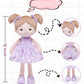 Soft Baby Doll Toys (12''), My First Baby Rag Doll for 1 Year-Old Girl Birthday Gift, Leya Doll Christmas Plush Toys Gift for Toddler Kids Infants -FloraBelle(Purple)