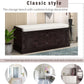 Shoe Storage Bench with 4 Doors and Adjustable Shelves, Shoe Bench with Removable Cushion for Living Room Entryway 42.7" L * 16" W * 17.4" H Espresso