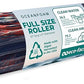 Oceanfoam Tidal Roller - Red, Dark Navy & Natural Marbled - Muscle Massage Foam Roller for Back Pain & Stretching - Firm & Ergonomic Wide Wave Textured - Yoga, Athletics, Wellness - Full Size 20" x 5"