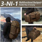 65L Large Duffle Bag, 3-in-1 Tactical Backpack MOLLE Pack for Sports, Gym, Outdoor, Dark Brown