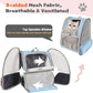 Cat Backpack Carrier,Pet Carrier Airline Approved for Small Dog Cat Puppy Kitten Bunny,Ventilated Mesh Design Animal Backpack for Hiking Camping Travel Bag (Blue)