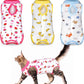 Nuanchu 3 Pieces Cat Recovery Suit Kitten Recovery Suit E-Collar Alternative for Cats and Dogs Abdominal Skin Anti Licking Pajama Clothes Sets(Strawberry Pattern,Small)