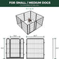 FXW Homeplus Unleashed Indoor Dog Playpen - Stress-Free and Safe Play, Heavy Duty 32 Inch 8 Wire Panels Dog Pen for Small and Medium Dogs, Black│Patented
