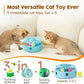 Potaroma Cat Toys 3-in-1 Automatic Interactive Kitten Toy, Fluttering Butterfly, Random Moving Ambush Feather, Track Balls, Dual Power Supplies, USB Powered, Indoor Exercise Cat Kicker (Blue)