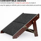 MEWANG Wooden Pet Stairs/Pet Steps - 2-in-1 Foldable Stairs & Ramp for Beds and Cars - Portable Dog/Cat Ladder Up to 110 Pounds