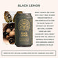 Rishi Tea Black Lemon Sparkling Botanicals Sparkling Water - Organic, Unsweetened, Zero Added Sugar, Caffeinated, Craft-Brewed From Real Plants - 12 oz (Pack of 12)