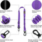 Plutus Pet Dog Seat Belt for Car, Adjustable Dog Car Harness with Carabiner Clip, Reflective Safety Dog Seatbelt Leash with Elastic Bungee, Purple
