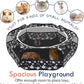 Pawaboo Small Animals Playpen, Waterproof Small Pet Cage Tent with Zippered Cover, Portable Outdoor Yard Fence with 3 Metal Rod for Chick/Kitten/Puppy/Guinea Pig/Rabbits/Hamster/Chinchillas, Magnolia