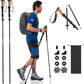 Portable Foldable Hiking Poles, 7075 Aluminum Adjustable Walking Sticks with Quick - Lock, Ideal for Hiking, Camping, and Mountain Trips 2pc Trekking Poles