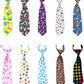 PET SHOW 10pcs Paw Print Medium Dog Ties Neckties for Medium Large Dogs Adjustable Holiday Birthday Grooming Accessories Neck Ties Girl Boy Festival Wedding Costumes Puppies Party Gift