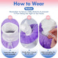 Lightweight Soft Cat Cone After Surgery, Adjustable Donut Collar with Drawstring Buckle, Scratch Resistant, Machine Washable, Suitable for Head/Foot Wounds Recovery, Purple Large