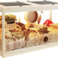 Prolee Hamster Cage with Openable Metal Mesh Top,Solid Built Hamster Enclosure with Lock Design for Gerbil Cage,Hamster Habitat Chewproof with Transparent Panels (24"x16"x16")