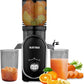 SUSTEAS Cold Press Juicer, 300W, 5.3" Large Feed Chute, 1.5L Capacity, Automatic Feeding, High Yield, Easy to Clean, Ideal for Whole Fruits & Vegetables, Black