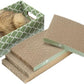 MECOOL Cat Scratching Board，5PC Cat Scratch Pad with Box，Reversible Corrugated Cat Scratcher Cardboard and Lounge Bed for Indoor Cats, Catnip