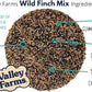 Valley Farms Wild Finch Mix (15 LB) Wild Bird Food for Outside Feeders, Wild Bird Seed with Millet and Chopped Sunflower Hearts for Birds, Finch Seed for Finch Feeders, Sunflower Kernels