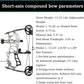 Short Axle Compound Bow Hunting Package Adjustable Draw Weight 15-32 Lbs No Bow Press Needed Includes 8 Carbon Arrows, Wrist Release & Sight Left/Right Hand (Short Shaft Type 1)