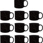 DISCOUNT PROMOS Ceramic Campfire Coffee Mugs 13 oz. Set of 10, Bulk Pack - Perfect for Tea, Espresso, Cappuccino, Hot Cocoa - Black