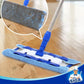MR.SIGA Professional Microfiber Mop for Hardwood, Laminate, Tile Floor Cleaning, Stainless Steel Telescopic Handle - 3 Reusable Flat Mop Refills and 1 Dirt Removal Scrubber Included