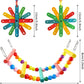 8 pcs Bird Toys for Parakeets with Colorful Ladder Hammock Bird Cage Accessories Bird Perch Stand Chewing Toys Hanging Bell Parrot