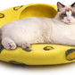 Woolygon Premium Felt Cat Cave Bed - Polka Dot Series - Wool Kitty Beds Handcrafted Kitten Caves Bed for Indoor Cats - Eco-Friendly Merino Wool, Foldable Cat Hideaway Cat Houses Pod